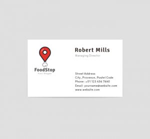 Food Stop Logo & Business Card Template - The Design Love