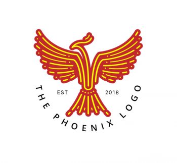 Simple Phoenix Logo & Business Card Template