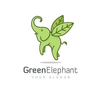 Flying Elephant Logo & Business Card Template
