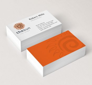 Abstract-Sun-Business-Card-Mockup