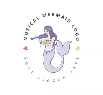 Music Mermaid Logo & Business Card Template