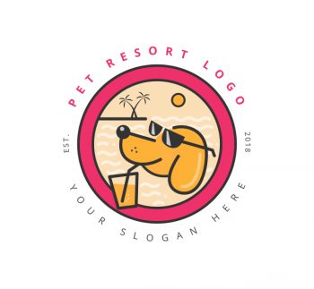 Pet Resort Logo & Business Card Template