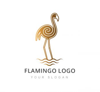 Golden Flamingo Logo & Business Card