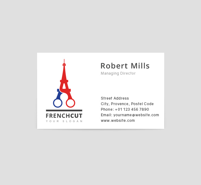 French-Cut-Business-Card-Template-Front