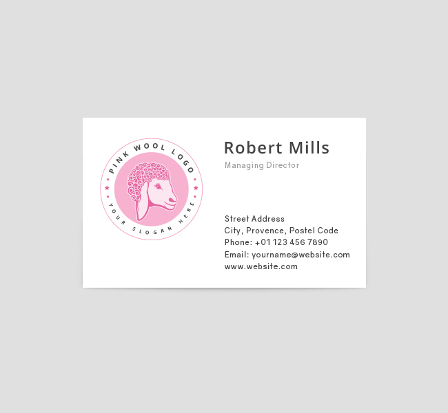 333-Pink-Wool-Business-Card-Template-Front-1