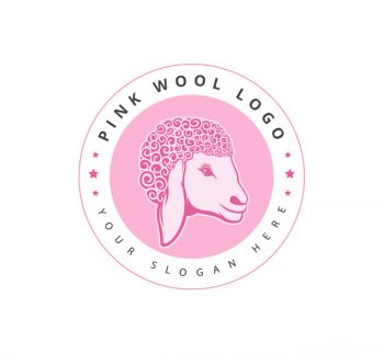 Pink Wool Logo & Business Card Template