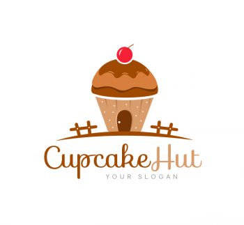 Cupcake Hut Logo & Business Card Template