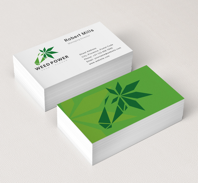 Weed-Power-Business-Card-Mockup