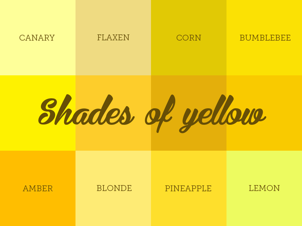 01 Understanding The Different Shades Of Yellow 