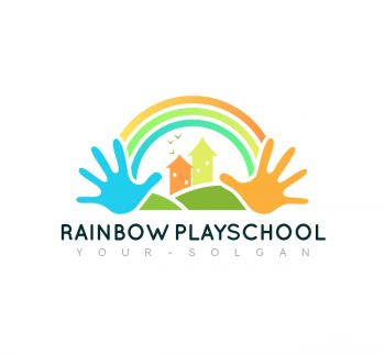 Rainbow Play School Logo & Business Card Template