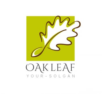 Oak Leaf Restaurant Logo & Business Card Template