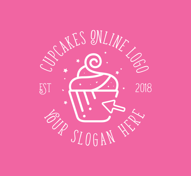 Online-Cupcake-Pre-Designed-Logo