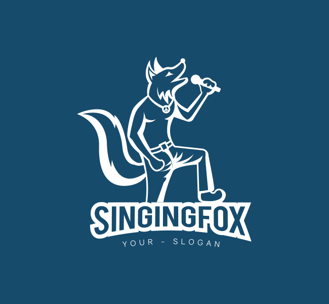 Singing-Fox-Pre-Designed-Logo