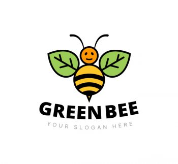Green Bee Logo & Business Card Template