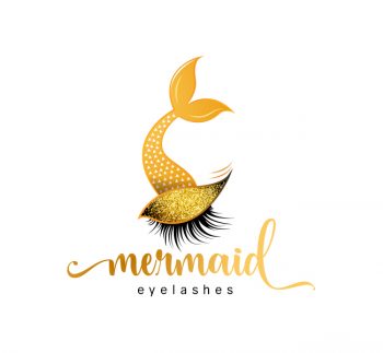 Mermaid Eyelash Logo & Business Card Template