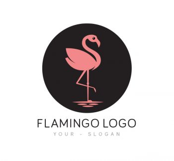 Pink Flamingo Logo & Business Card Template
