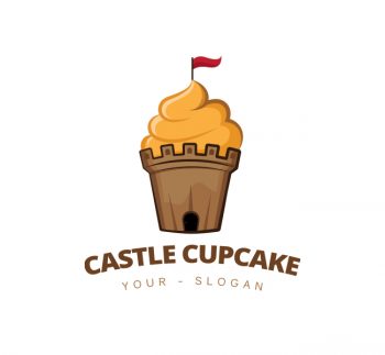 Castle Cupcake Logo & Business Card Template
