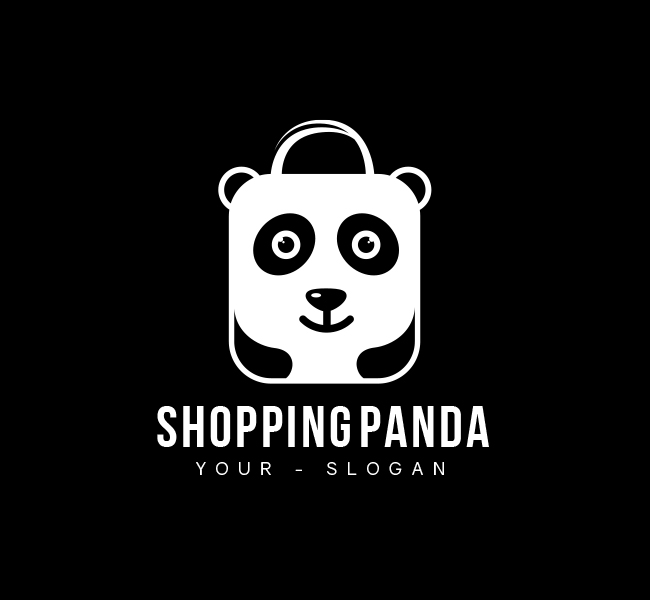 Shopping-Panda-Pre-Designed-Logo