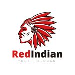 Red-Indian-Face-logo-Template