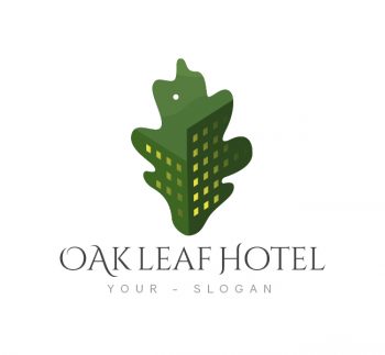 Oak Leaf Hotel Logo & Business Card