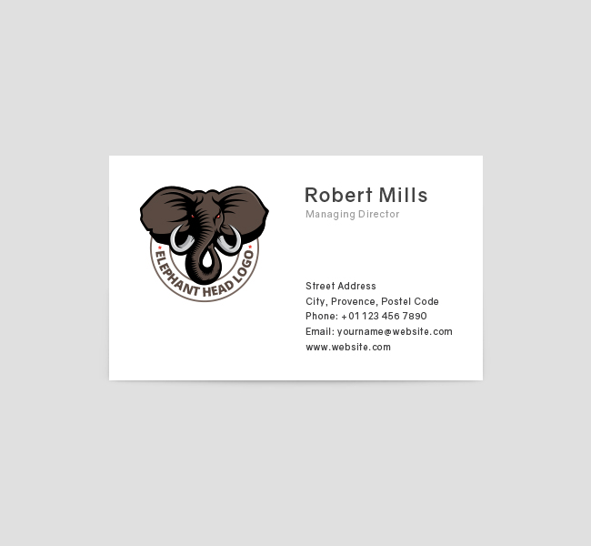 Elephant-Head-Business-Card-Front