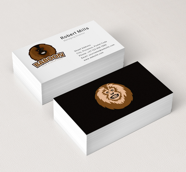 Baboon-Logo-Business-Card-Mockup