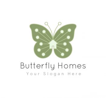 Butterfly Homes Real Estate Logo & Business Card