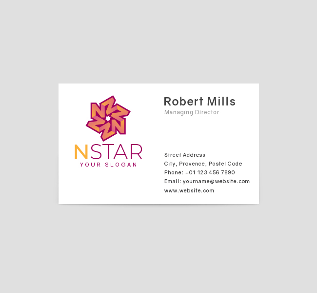 N-Star-Logo-Business-Card-Front