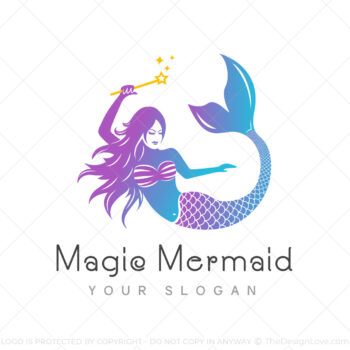 Magical Mermaid Logo Template