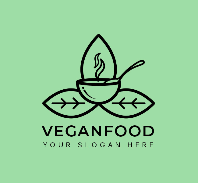 Vegan-Food-Stock-Logo