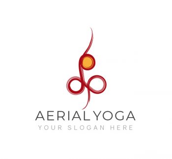 Simple Aerial Yoga Logo & Business Card