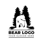 Bear and pine Logo