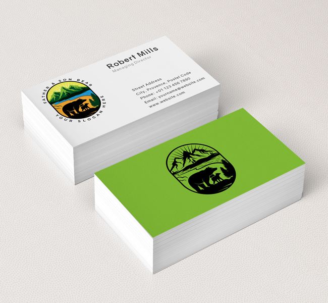 551-Illustrative-Bear-Business-Card-Mockup