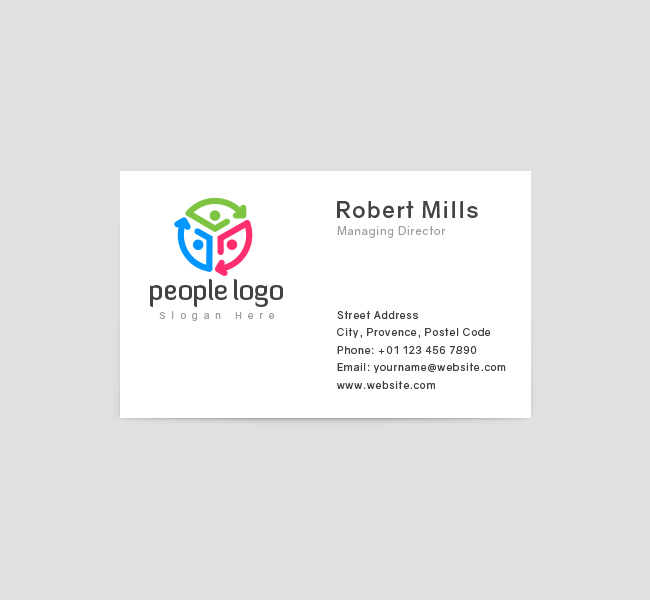 555-People-Communication-Business-Card-Front