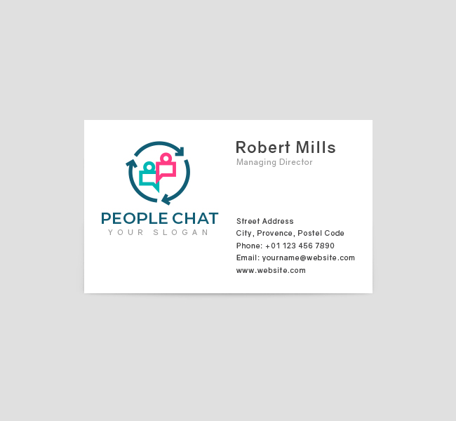 People-Chat-Business-Card-Front