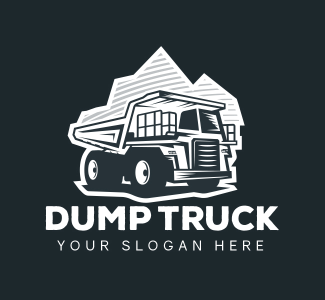 567-Illustrative-Dump-Truck-Pre-Designed-Logo