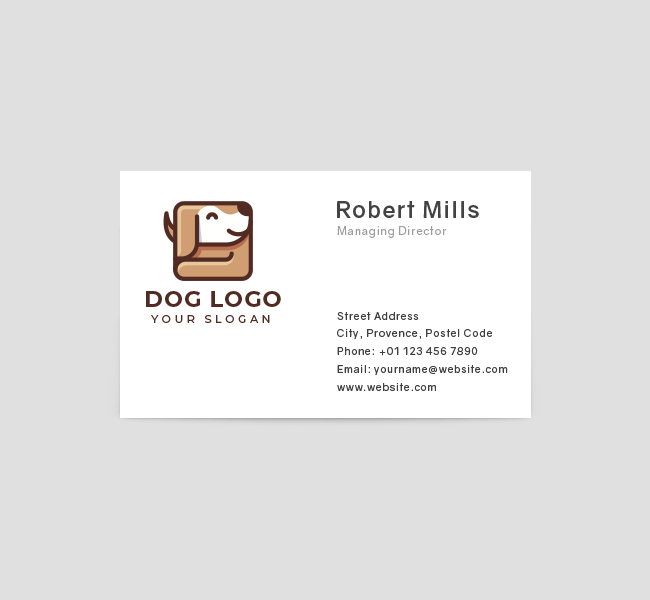 584-Dog-Logo-Business-Card-Front