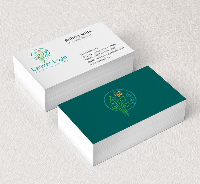 593-Green-Leaves-Business-Card-Mockup