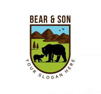 Bear & Cub Logo & Business Card