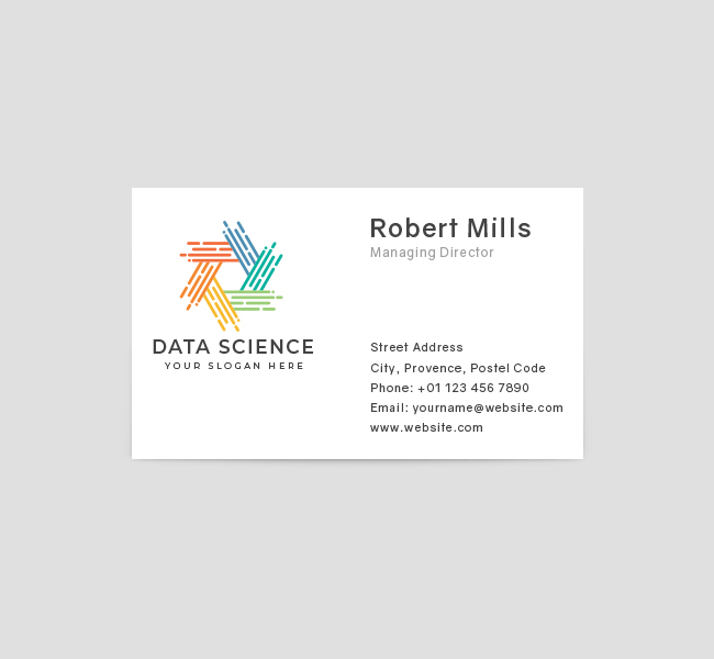 609-Hexagon-Data-Science-Business-Card-Front