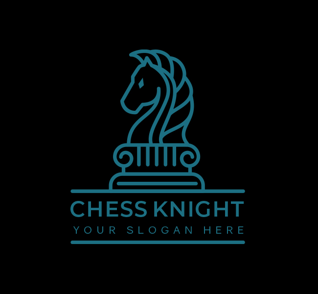 Simple Chess Knight Logo & Business Card - The Design Love
