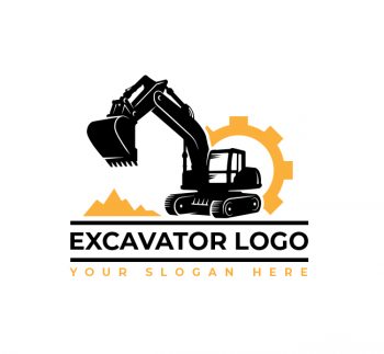 Excavator Truck Logo & Business Card Template