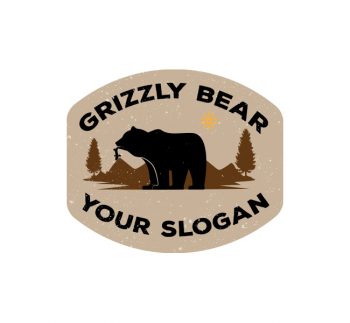 Simple Grizzly Bear Logo & Business Card