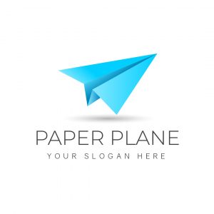 Simple Paper Plane Logo & Business Card - The Design Love