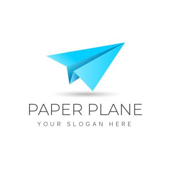 Simple Paper Plane Logo & Business Card