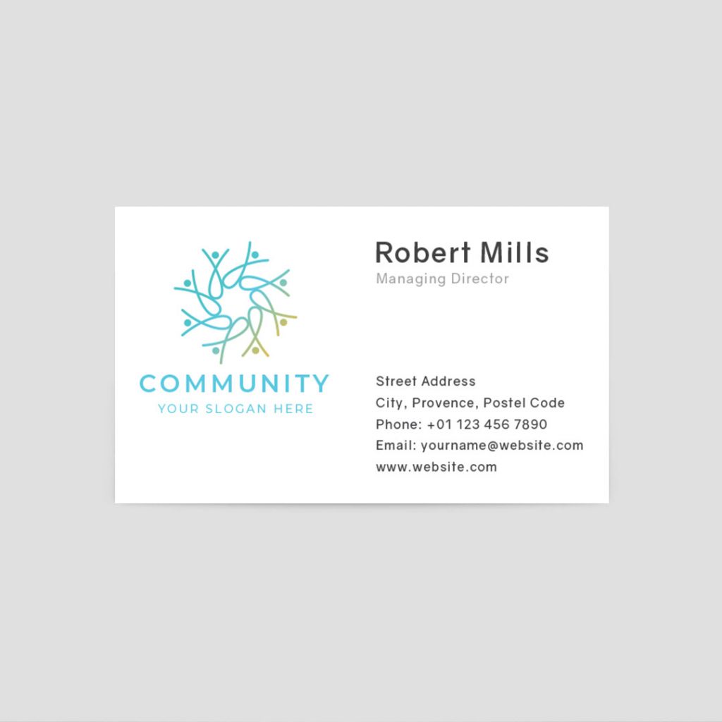 Community Logo Business Card Template The Design Love community-logo-business-card-template-the-design-love