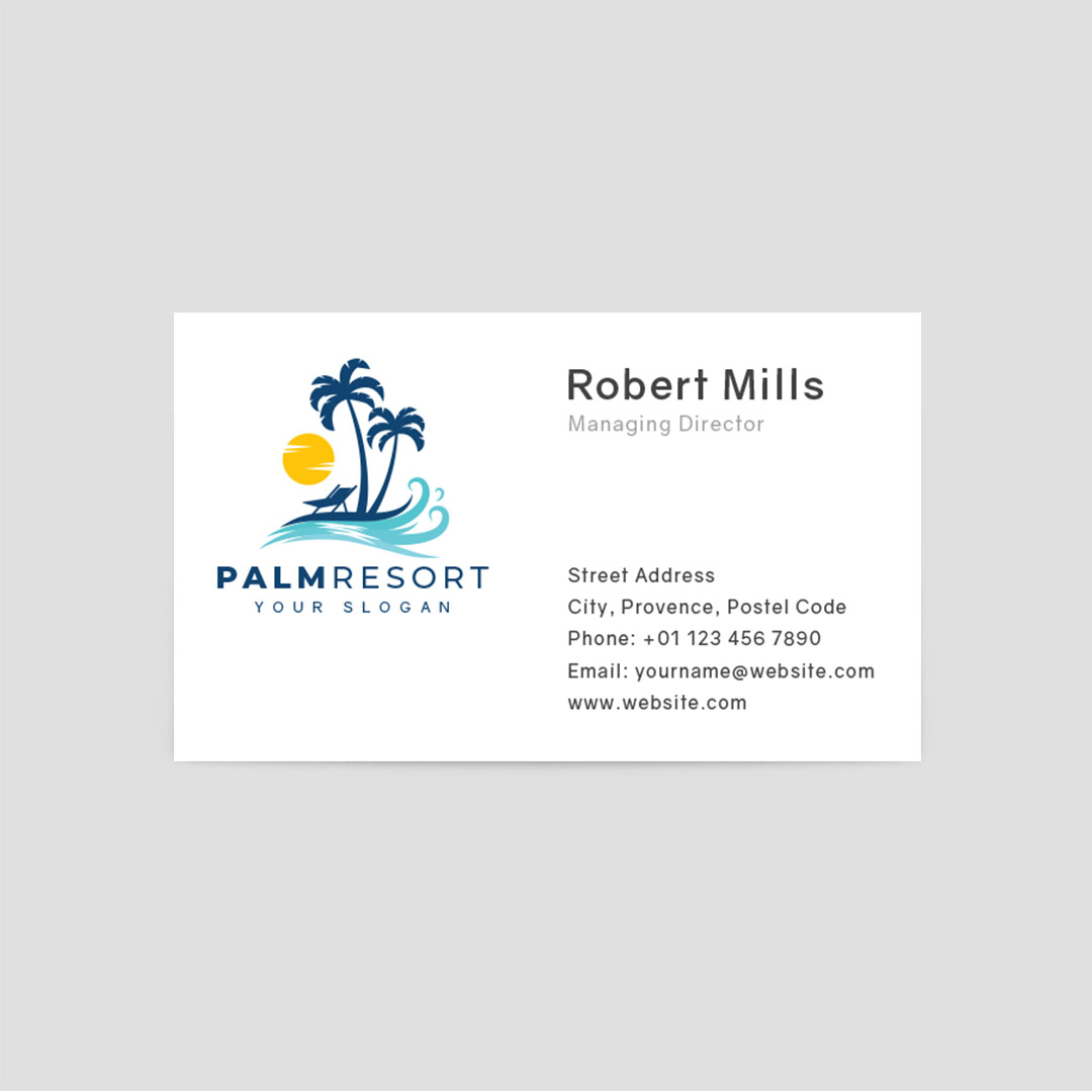 659-Palm-Resort-Business-Card-Front