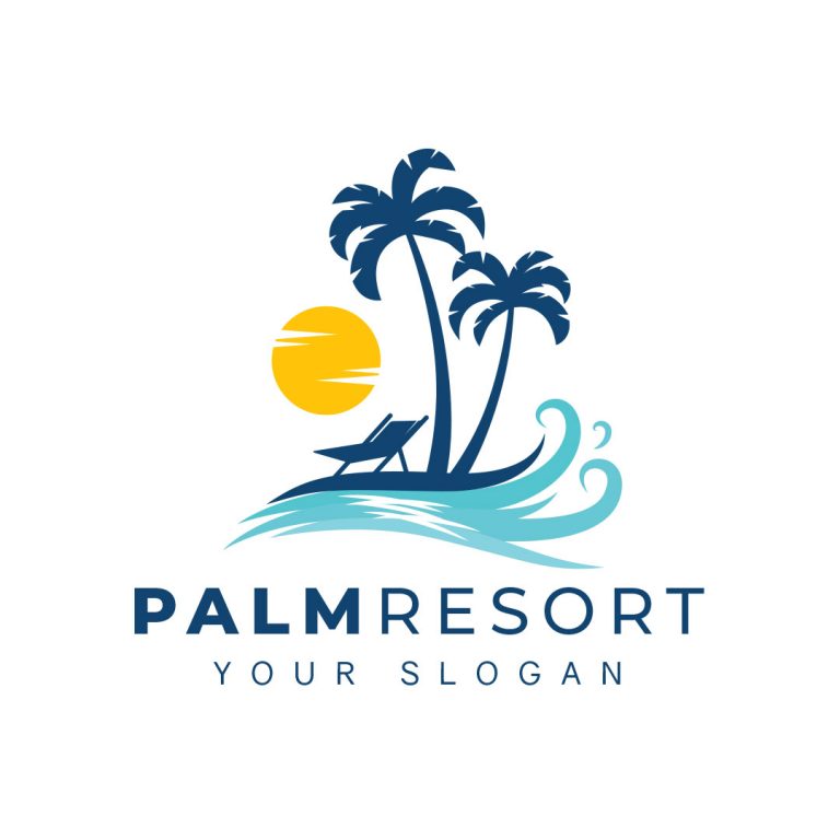 Palm Resort Logo & Business Card - The Design Love