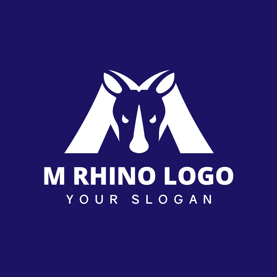 667-Letter-M-Rhino-Pre-Designed-Logo