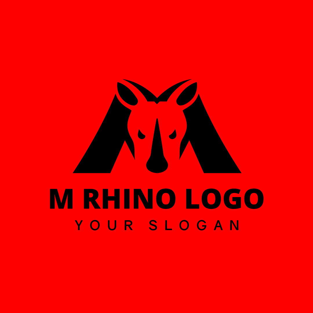 667-Letter-M-Rhino-Start-up-Logo
